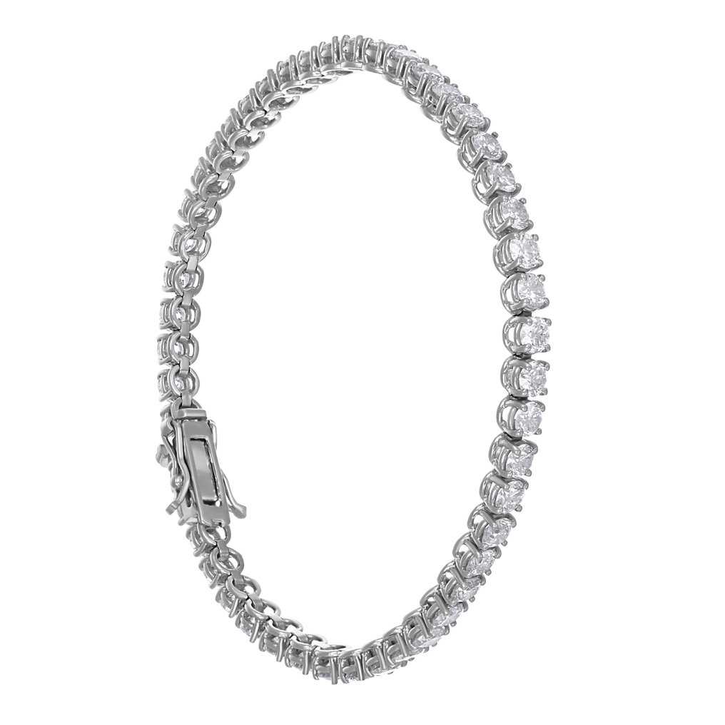 手镯 - 18K包金 白金 -  7.00ct. tw. 钻石 (天然) #3.2