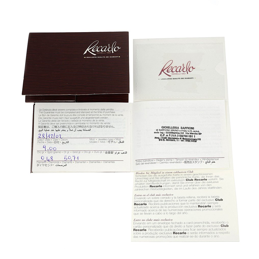 Recarlo - Halskette mit Anhänger - 18 kt Weißgold -  1.22ct. tw. Diamant (Natürlich)  #2.1