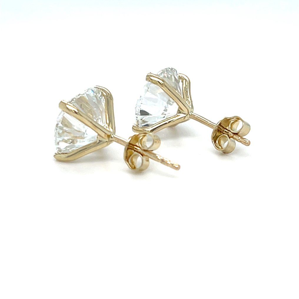 Nincs minimálár - Drop fülbevaló - 14 kt. Sárga arany -  2.08ct. tw. Gyémánt (Laboratóriumban előállított) #3.2