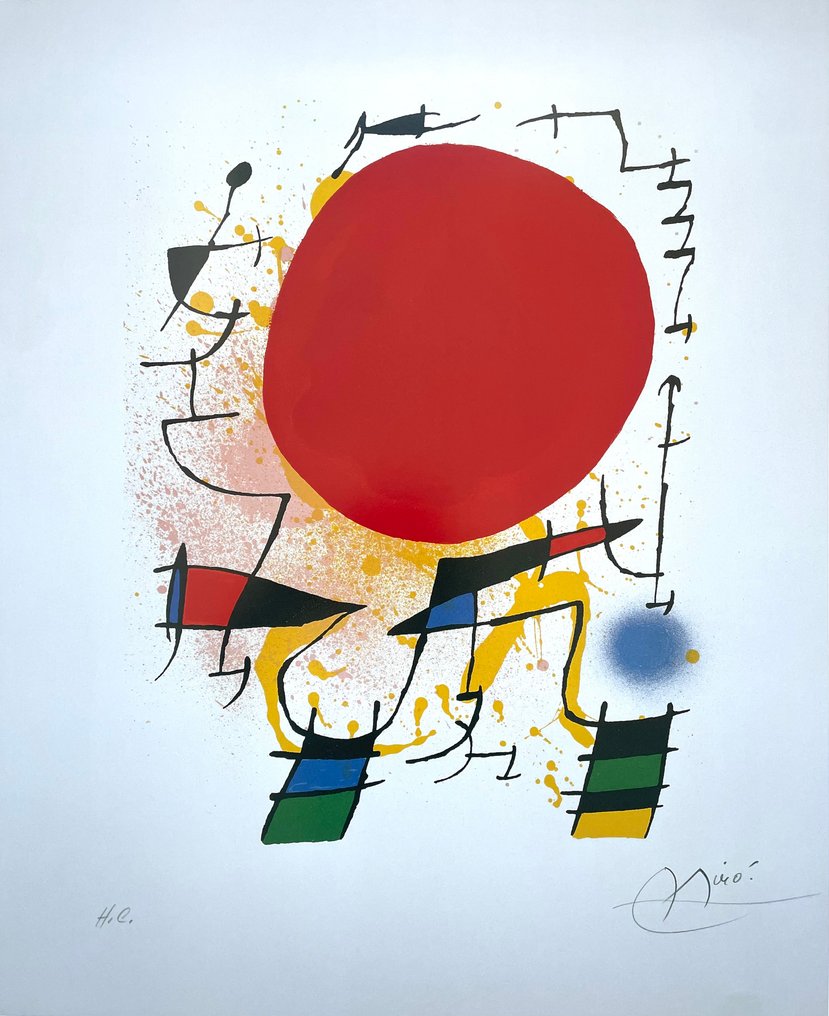 Joan Miró (after) - Le Soleil Rouge - Offset Lithography - M&S licensed print - 1997 #2.1