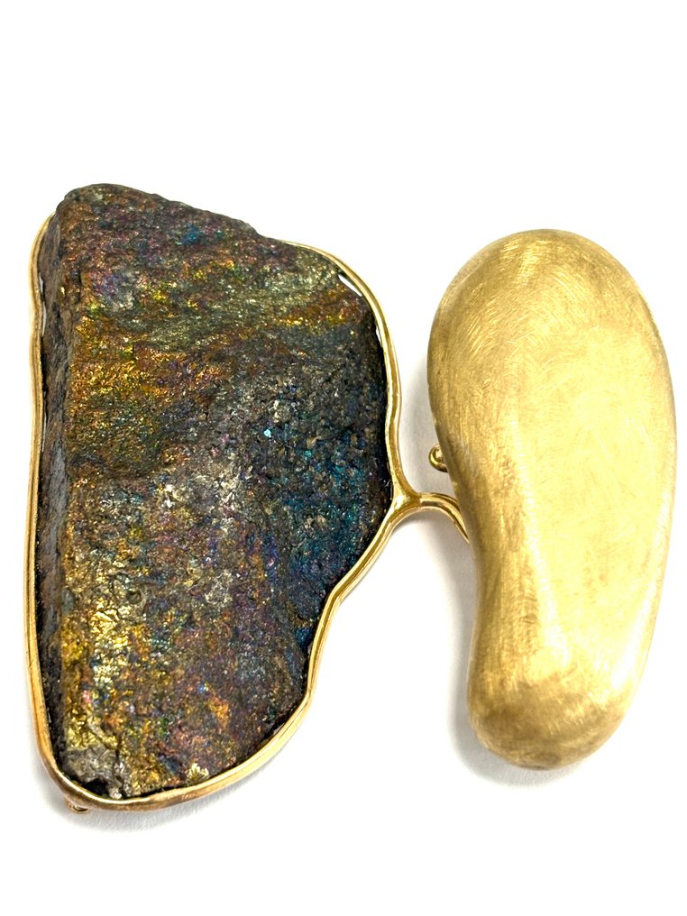 Ασημί - Κούμπωμα κολιέ - Lazirite στη μήτρα. #4.3