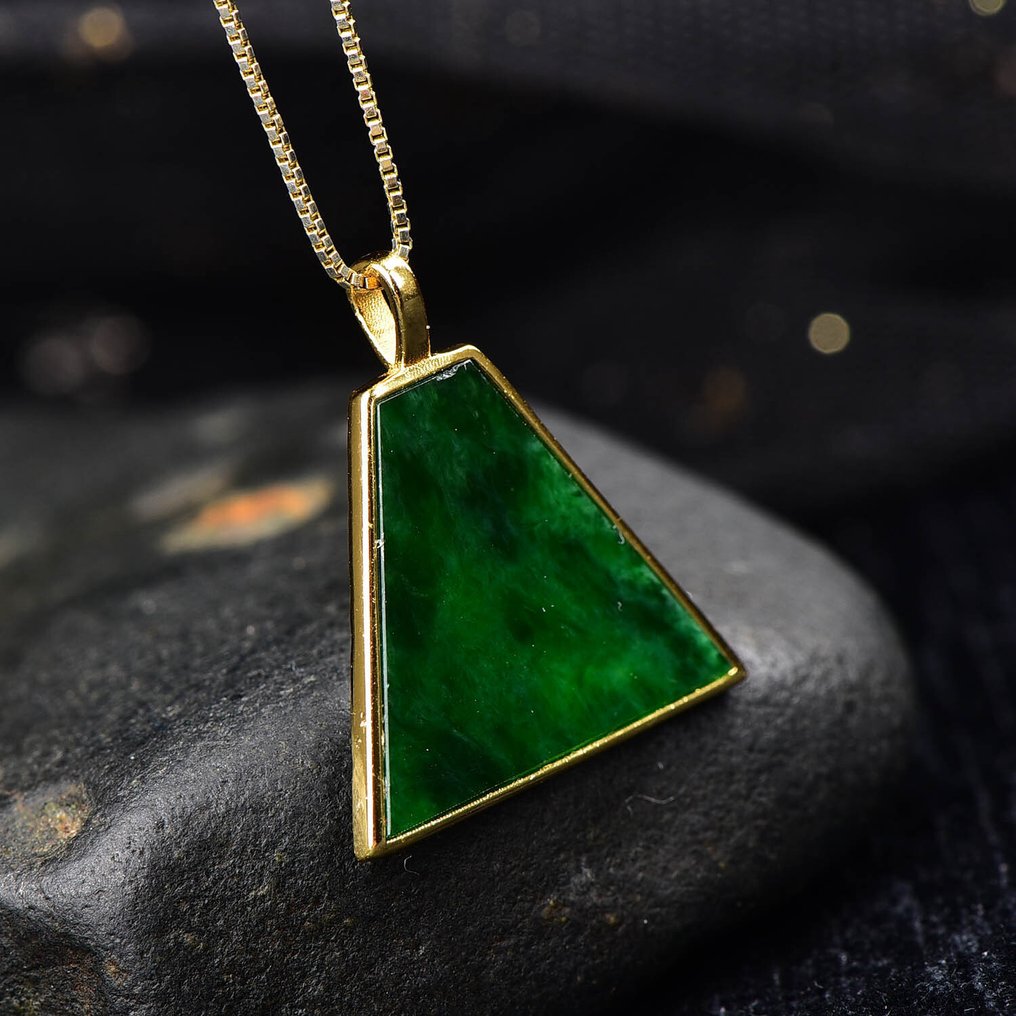 ALGT认证 - 高度独家的天然翡翠吊坠 清晰自然的存在- 3.59 g #4.3