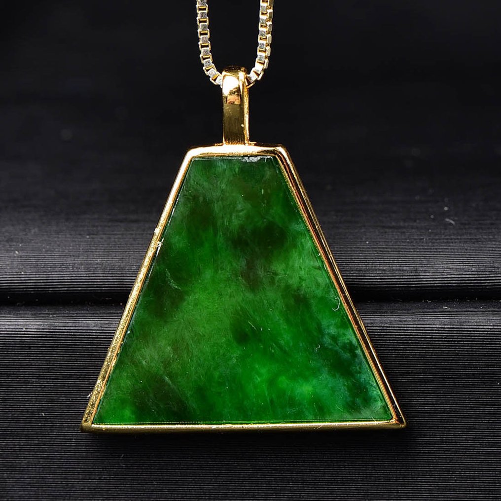 ALGT认证 - 高度独家的天然翡翠吊坠 清晰自然的存在- 3.59 g #1.0