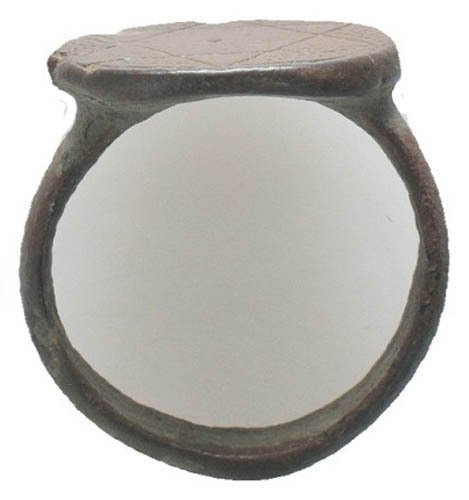 Μεσαιωνική, εποχή σταυροφόρων Χάλκινο δαχτυλίδι με αστέρι του Δαβίδ, 19 mm, αιώνες 11/13 DC Δαχτυλίδι  (χωρίς τιμή ασφαλείας) #3.2