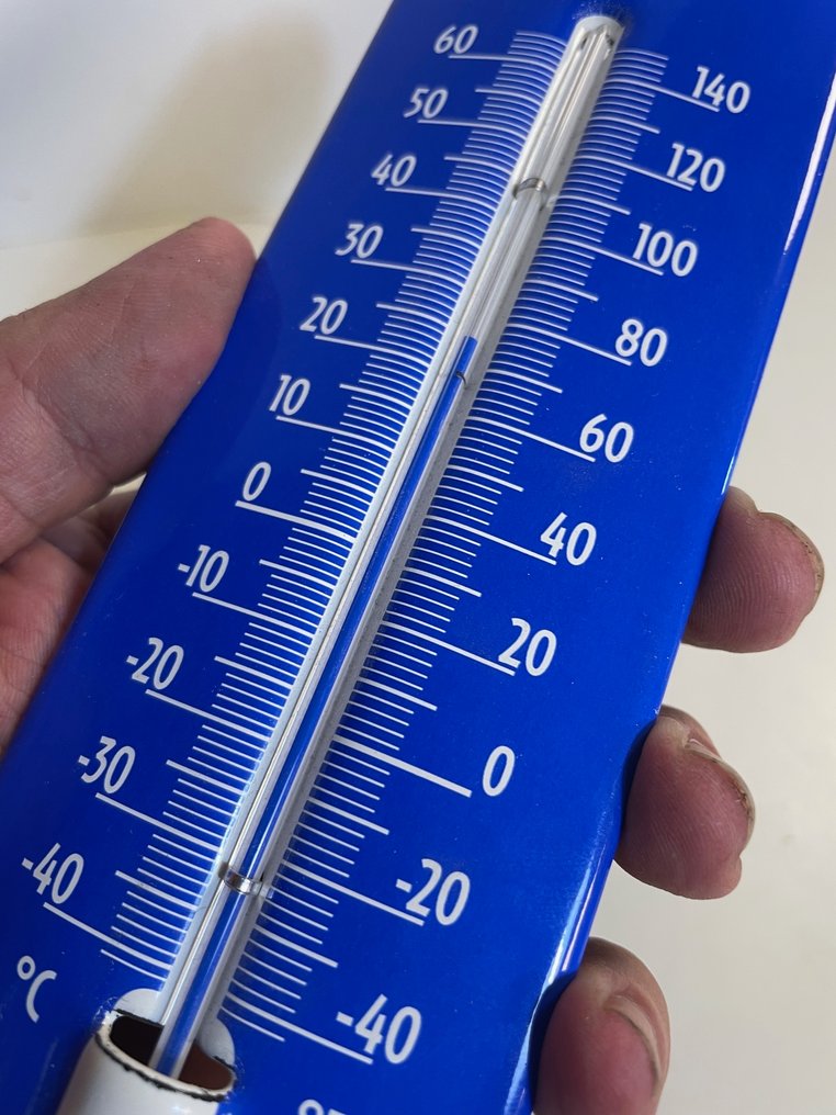 凯迪拉克标志授权服务温度计 30 x 7 厘米 - 珐琅标志 - 搪瓷 #1.0