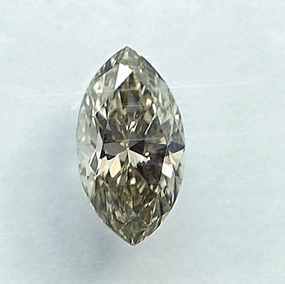 1 pcs Diamond (Natural coloured) - 0.31 ct - Marquise - Fancy light Greyish Yellow - VS2 - International Gemological Institute (IGI) #1.0