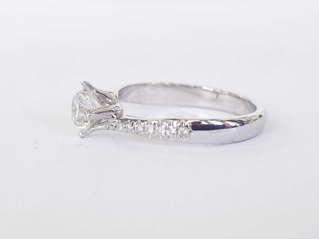 Δαχτυλίδι αρραβώνων - 18 καράτια Λευκός χρυσός - 0.96ct. tw. Διαμάντι (Φυσικό) - Διαμάντι #4.3