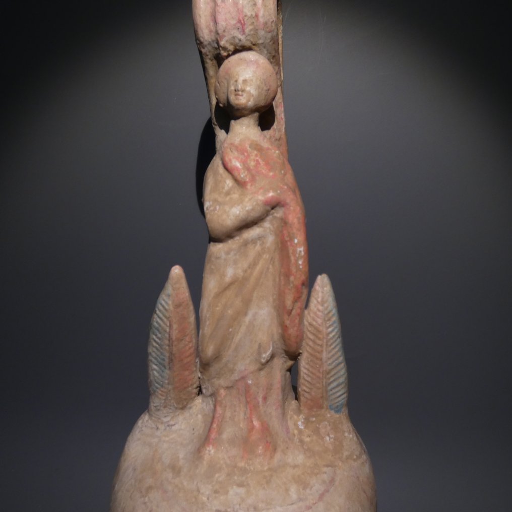 Αρχαία Ελληνικά, Magna Graecia Terracotta Εικονική οίνόχοη. 38 εκ. Υ. ελέγχθηκε. 4ος αιώνας π.Χ. #4.3