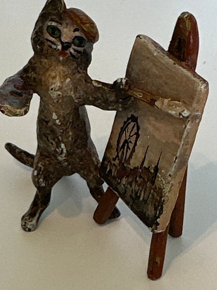 Skulptur, Le peintre - 6 cm - Koldmalet bronze #2.1