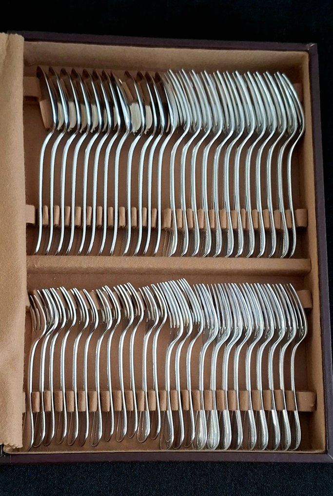 Christofle - 12人用餐具套装 (91) - 珍珠 - 镀银 #4.3