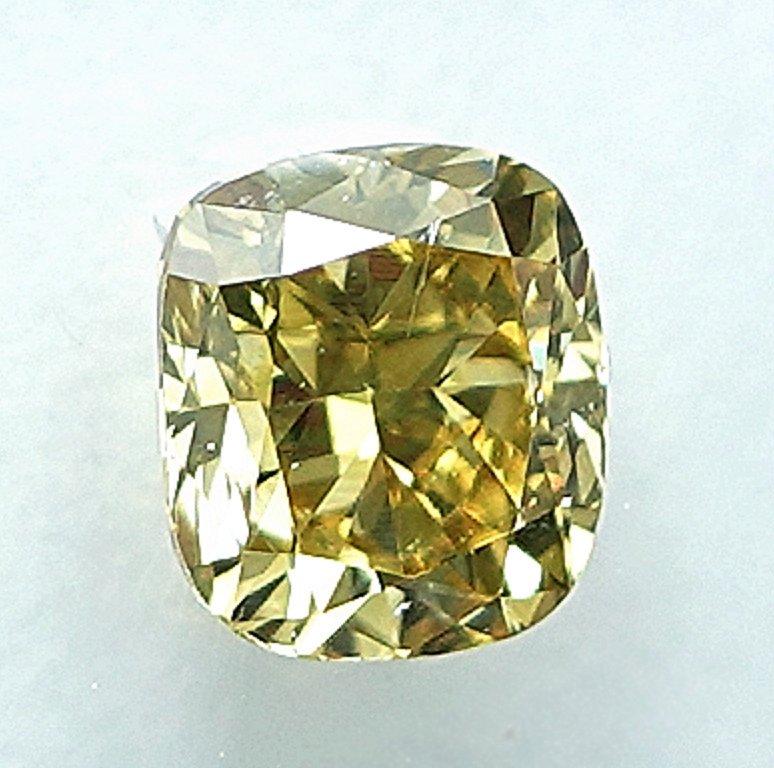 Nincs minimálár - 1 pcs Gyémánt  (Természetes színű)  - 0.48 ct - Párna - Fancy light Sárga - SI2 - Nemzetközi Gemmológiai Intézet (IGI) #3.2