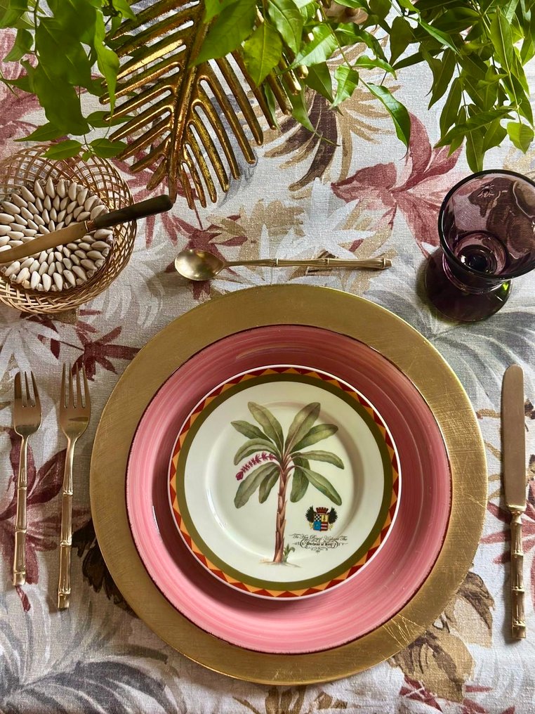 秋天蕨类植物印花桌布，适用于宽大桌子。 - 桌布  - 270 cm - 180 cm #1.0