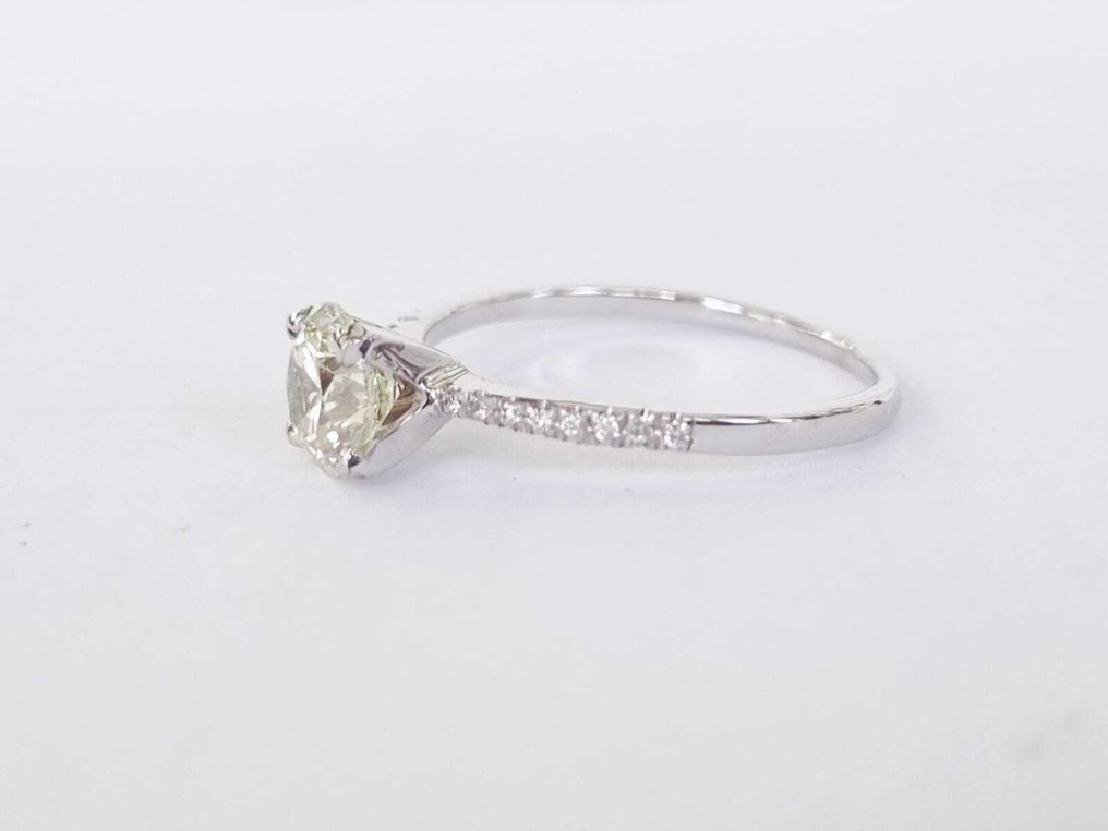 订婚戒指 - 18K包金 白金 -  0.99ct. tw. 钻石 (天然) - 钻石 #2.1