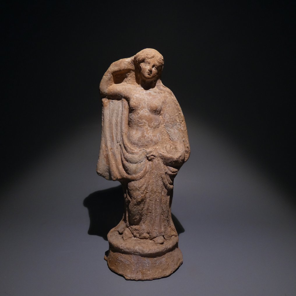 古希腊,希腊化时代 Terracotta 坦格拉女神像,高19厘米,公元前4世纪。 #1.0