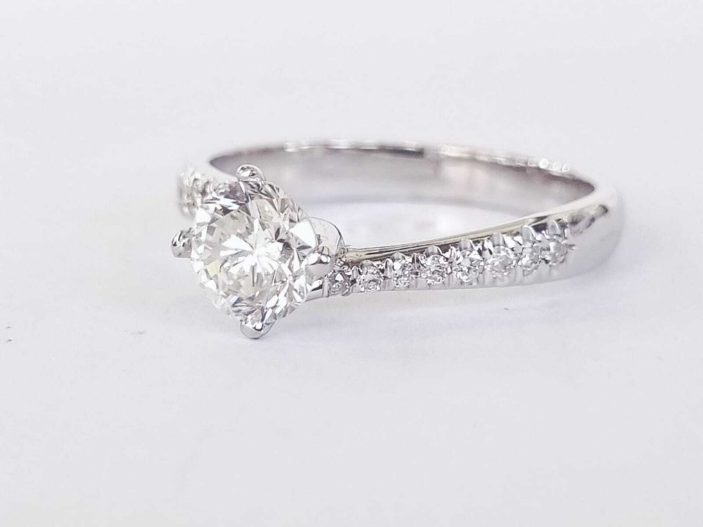 Δαχτυλίδι αρραβώνων - 18 καράτια Λευκός χρυσός - 0.96ct. tw. Διαμάντι (Φυσικό) - Διαμάντι #3.2