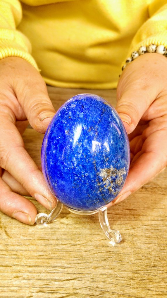 Μπλε Λαπης Λαζούλι Αυγό - Ύψος: 70 mm - Πλάτος: 50 mm- 292 g #1.0