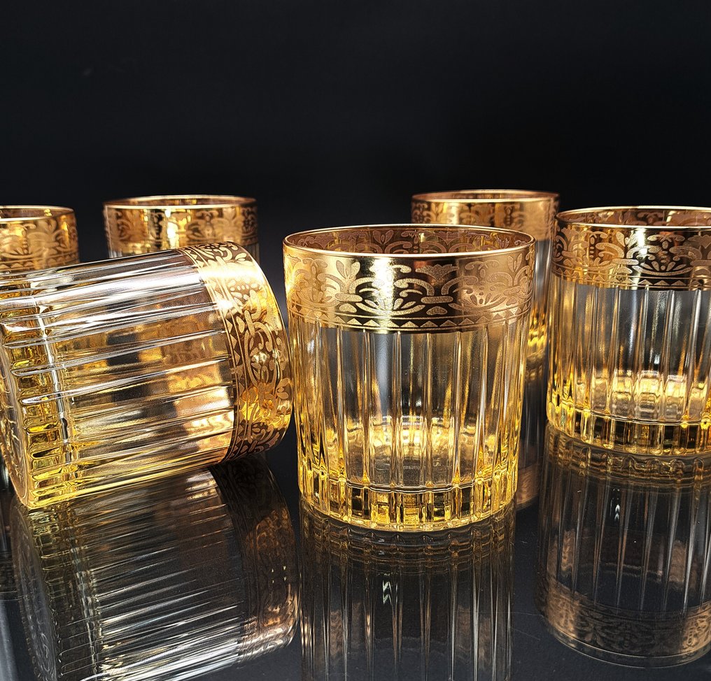 Artemisia - Bicchiere da whisky (6) - Cristallo, oro 24kt #3.2