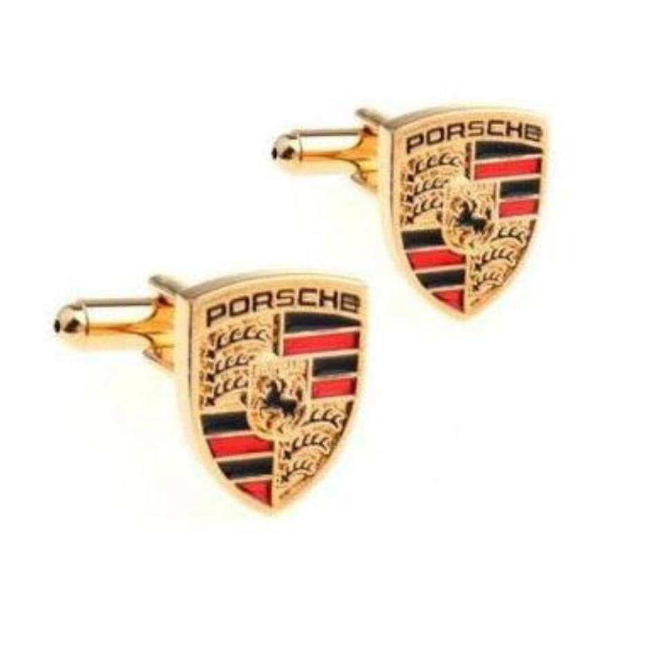 一对令人惊艳的14克拉镀金袖扣，设计成品牌标志的样式。 - 袖扣 #3.2