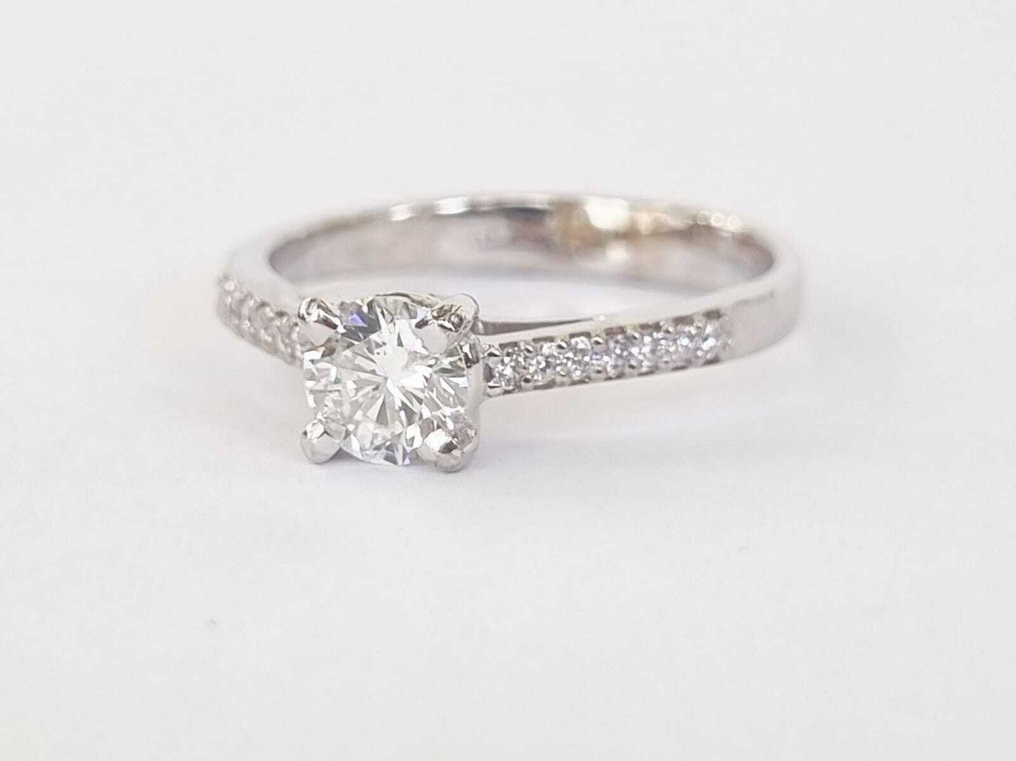 訂婚戒指 - 14 克拉 白金 - 0.66ct. tw. 鉆石 (天然) - 鉆石 #3.2