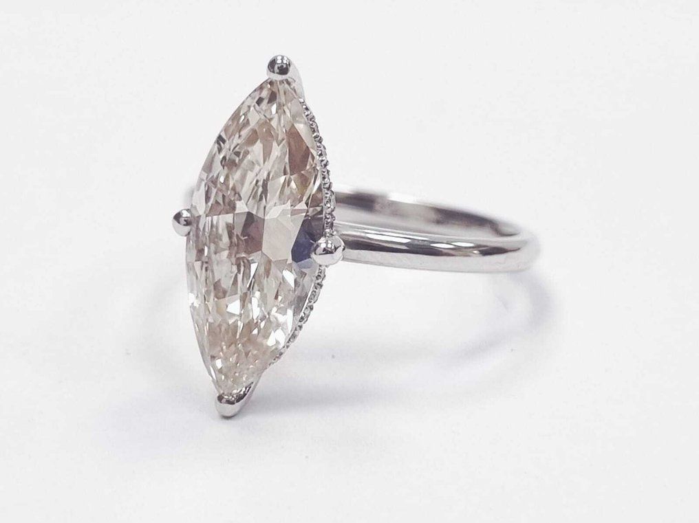 Δαχτυλίδι αρραβώνων - 14 καράτια Λευκός χρυσός - 3.13ct. tw. Διαμάντι (Φυσικό) - Διαμάντι #3.2