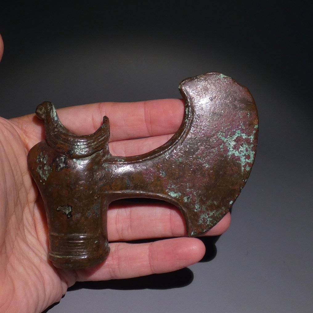 Lorestan Bronze Kopfaxt. 10,5 cm L. 1800 - 600 v. Chr. #1.0