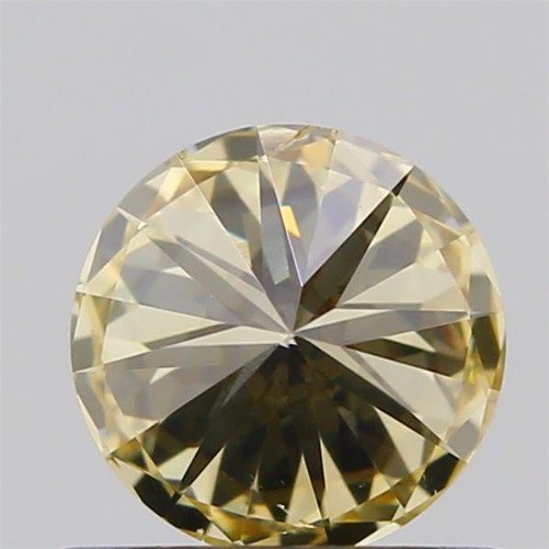 1 pcs Timantti (Luonnollinen) - 0.57 ct - Pyöreä - SI1 - Amerikan gemologinen instituutti (GIA) - Hienostunut ruskehtavan keltainen #1.0