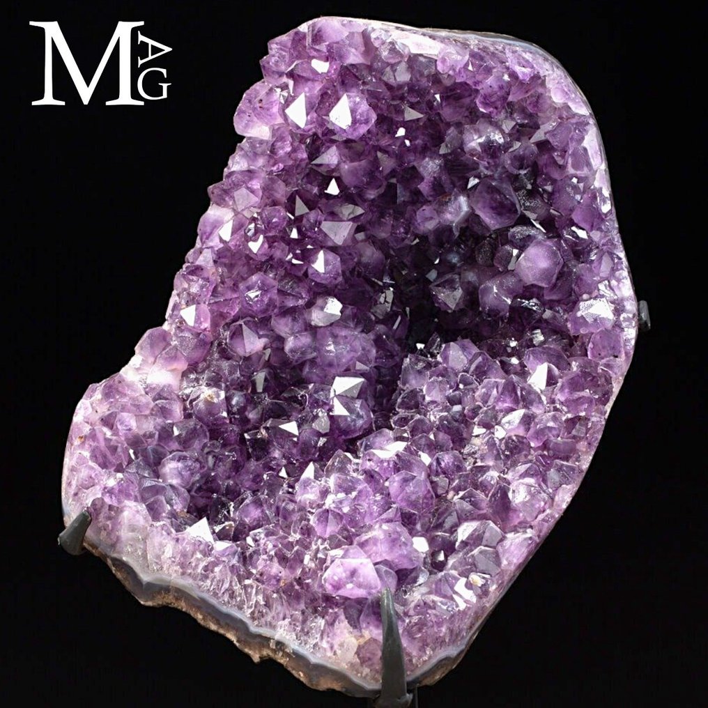Amethyst Druzy Πρώτης Ποιότητας - Φυσικό Βαθύ Μωβ Χρώμα - Μακροκρυστάλλωση - Ύψος: 400 mm - Πλάτος: 300 mm- 9570 g #3.2