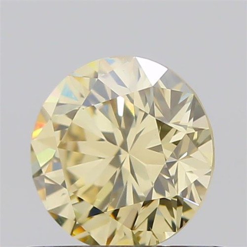 1 pcs Timantti (Luonnollinen) - 0.57 ct - Pyöreä - SI1 - Amerikan gemologinen instituutti (GIA) - Hienostunut ruskehtavan keltainen #4.3