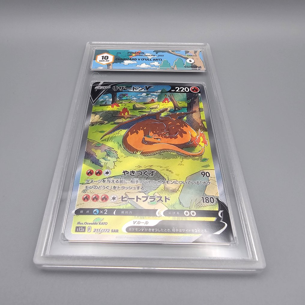 Pokémon Graded card - Charizard V (Full Art) SAR - Graad 10 #3.2