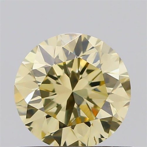 1 pcs Timantti (Luonnollinen) - 0.57 ct - Pyöreä - SI1 - Amerikan gemologinen instituutti (GIA) - Hienostunut ruskehtavan keltainen #1.0