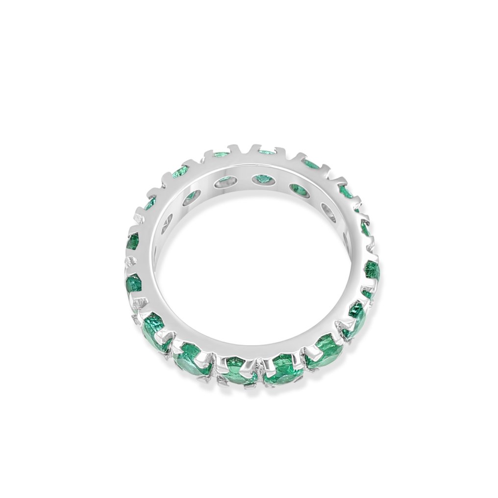 Ring - 18 kt Vittguld - 2.10ct. tw. Smaragd #4.3