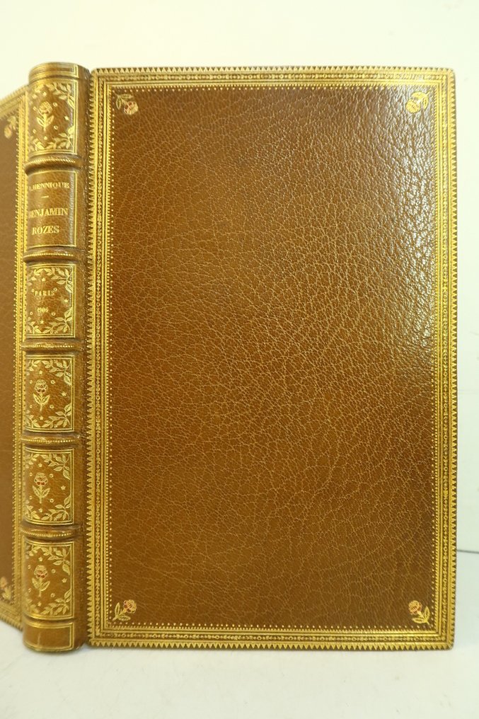 Léon Hennique / Vadasz - Benjamin Rozes [reliure mosaïquée de Samblanx & Weckesser ; suites] - 1906 #4.3