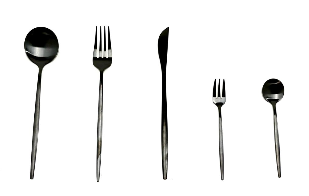 12人用餐具套装 (60) - ‘Modern Noir’ - 钢 #2.1