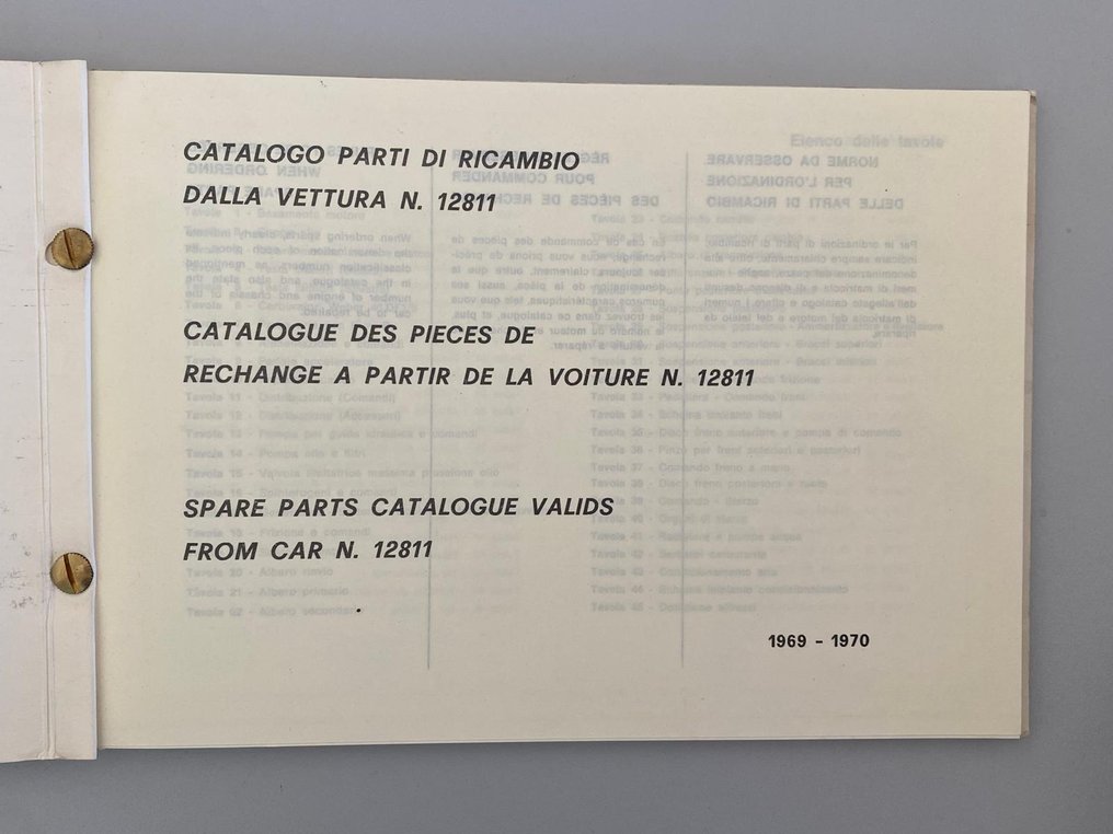 Κατάλογος ανταλλακτικών - Ferrari - 365 GT 2+2 Ersatzteilkatalog - 1969 #1.0