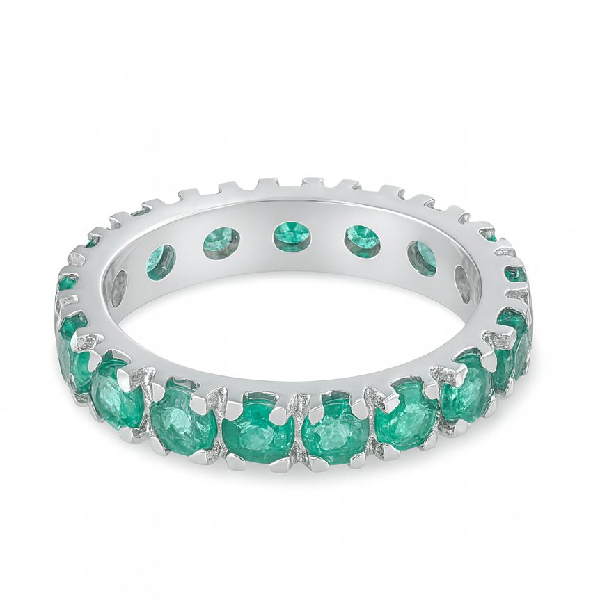 Ring - 18 kt Vittguld - 2.10ct. tw. Smaragd #2.1