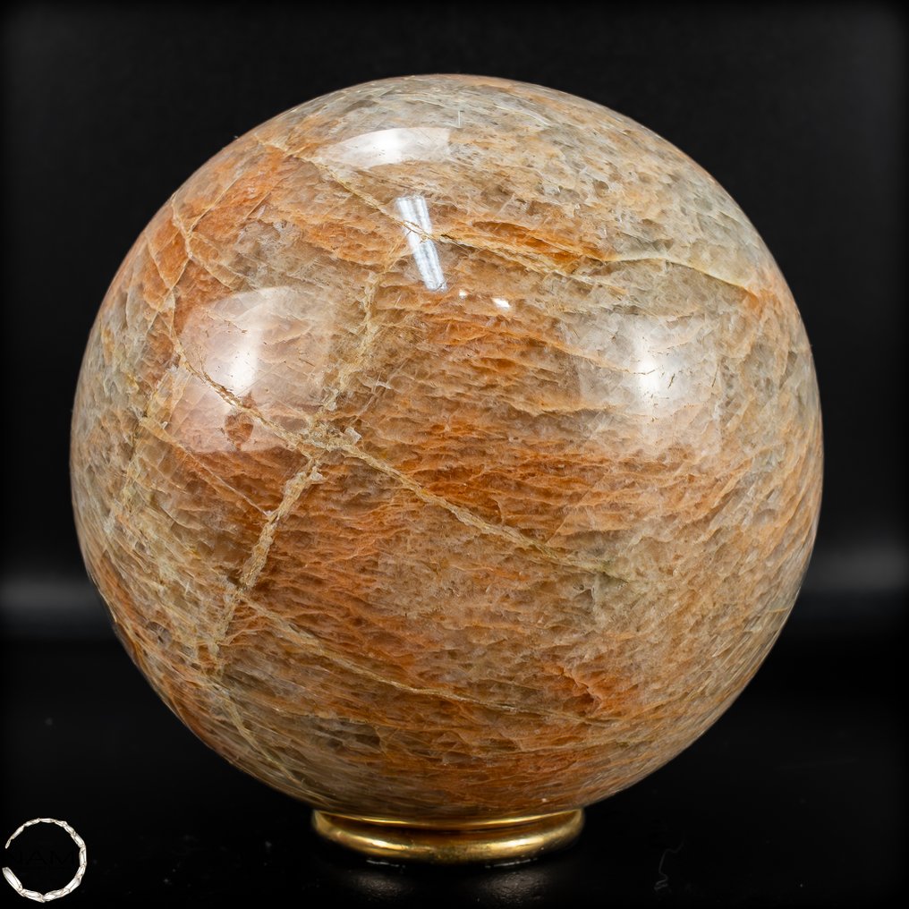 Sjælden topp-kvalitets fersken måneskinling sparkling Sfære- 1915.17 g #1.0