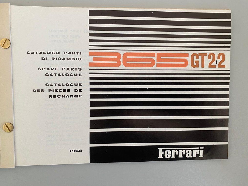备件目录 - Ferrari - 365 GT 2+2 Ersatzteilkatalog - 1968 #1.0