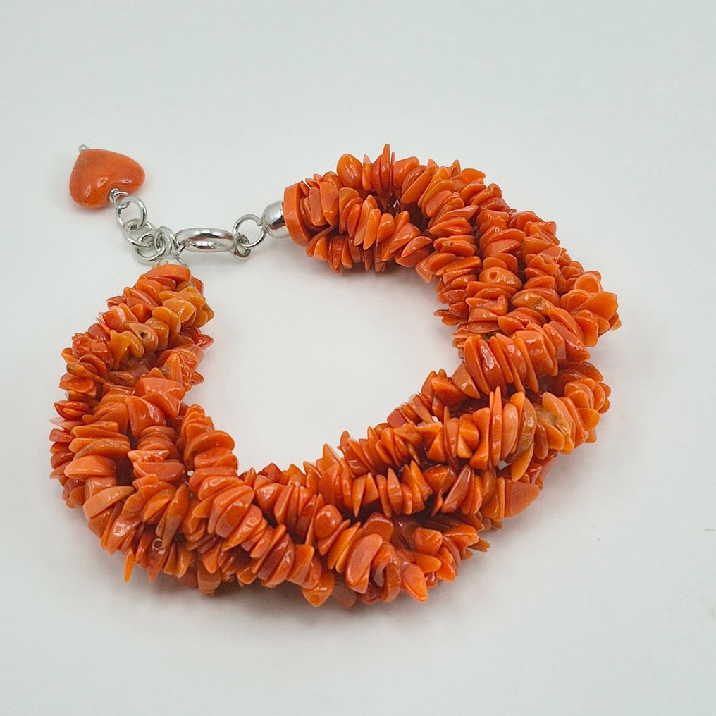 Corallo di sangue - Argento - Bracciale - CORALLO MEDITERRANEO #1.0