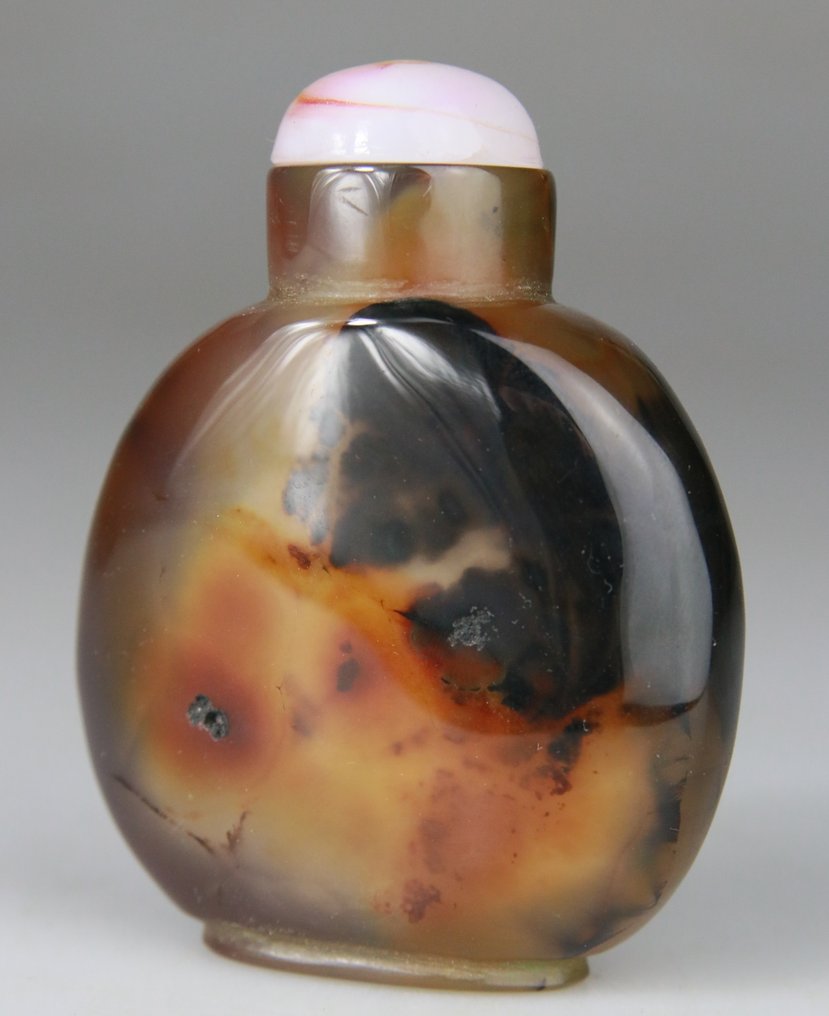 Chinese snuffbox in carved agate - 20th century - Agate Shadows - China - Early 20th century #4.3