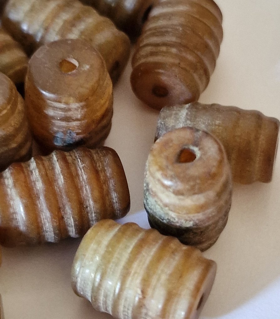 古缅甸，Pyu国家 玛瑙 古董项链珠子 - 16 mm #3.2