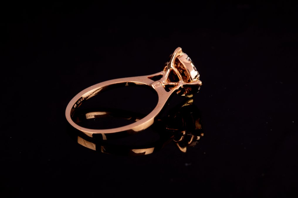 戒指 - 18 克拉 玫瑰金 - 0.51ct. tw. 鉆石 (天然) #2.1