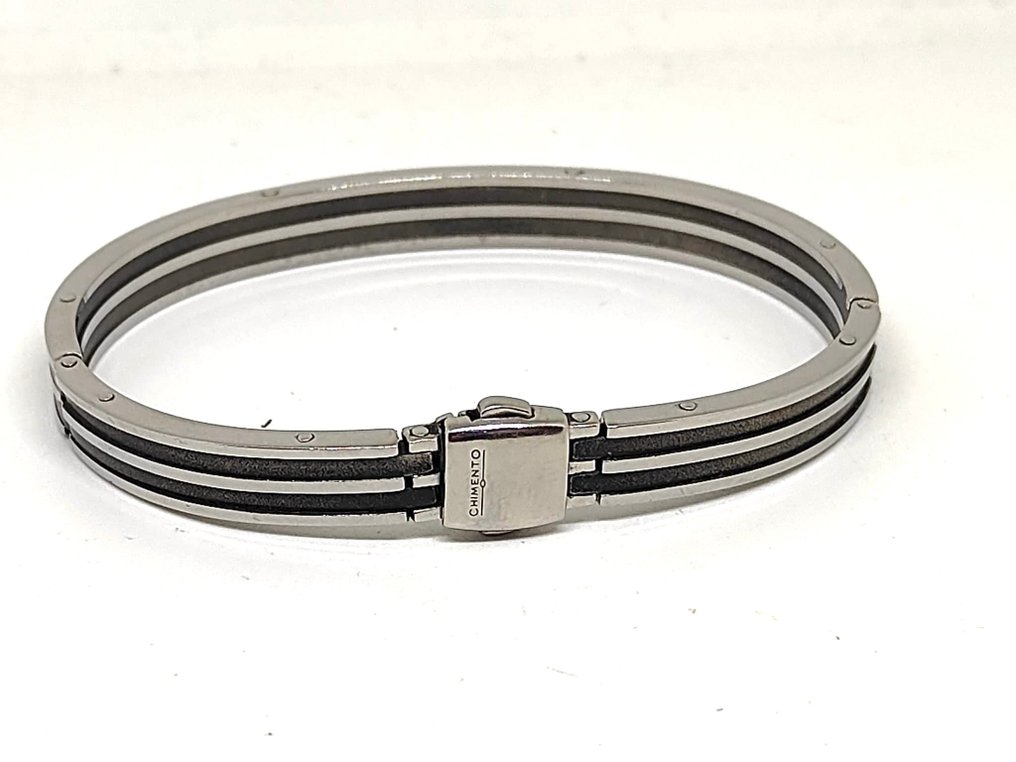 Chimento - Chimento bracciale in acciaio e fibra di carbonio pvd - Bracciale #1.0