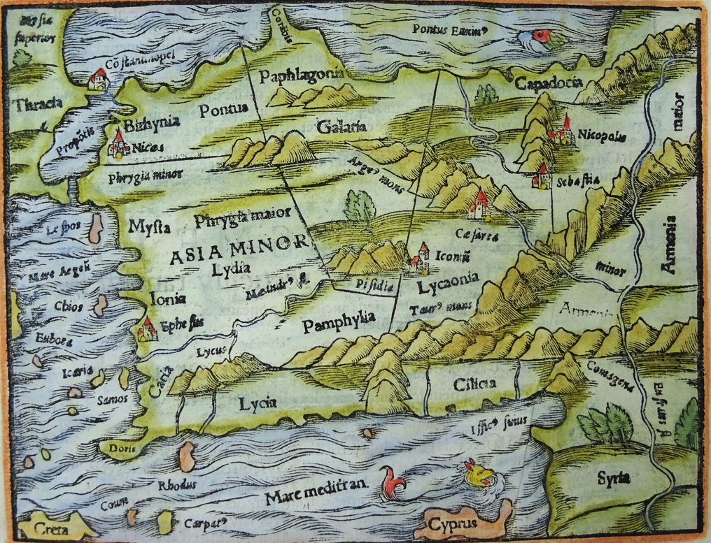 Τουρκία - Ισταμπούλ, Κωνσταντινούπολη, Συρία...; S. Münster / H. Petri - Bithynie - 1551-1560 #1.0