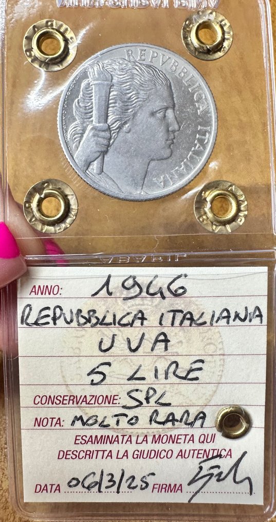 Italia. 5 Lire 1946 "Uva" #2.1