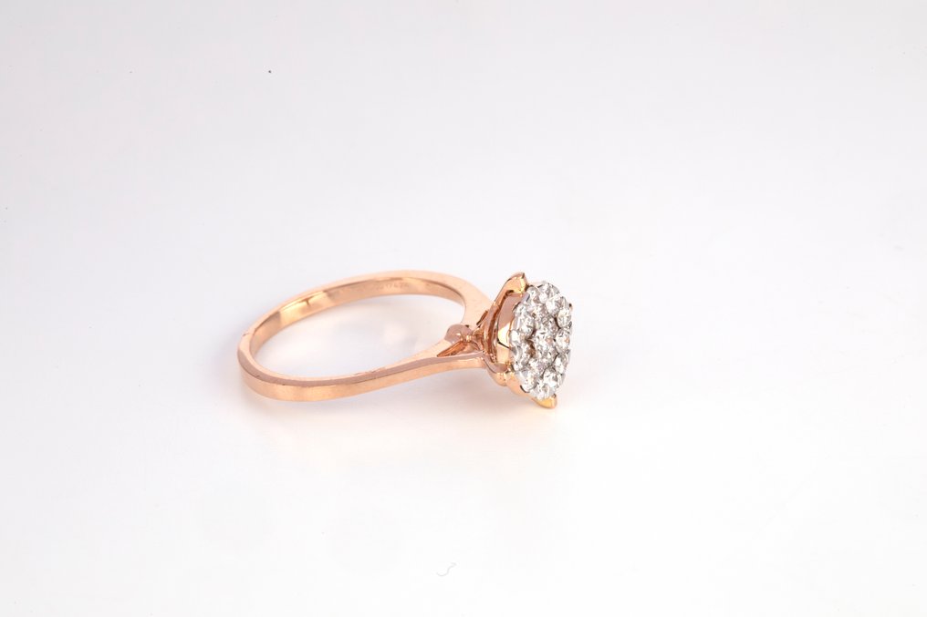 戒指 - 18 克拉 玫瑰金 - 0.51ct. tw. 鉆石 (天然) #4.3