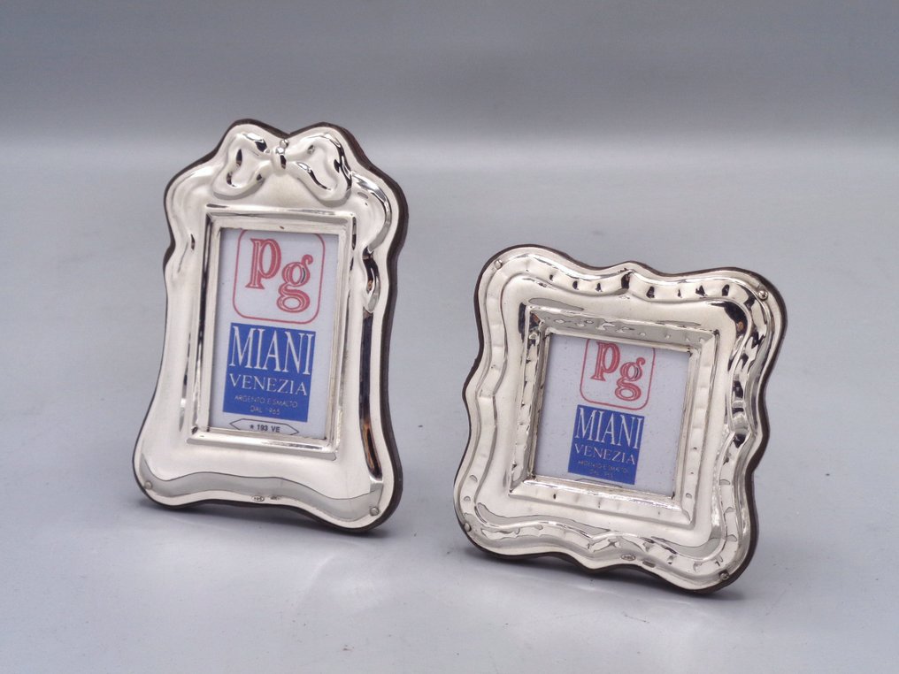 PG-Miani Argenteria - Picture frame (2) - .925 silver - 3.5 by 5 and 3.5 by 3.5 #1.0