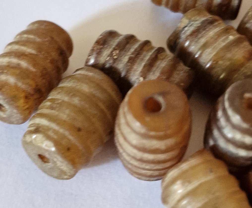 古缅甸，Pyu国家 玛瑙 古董项链珠子 - 16 mm #2.1