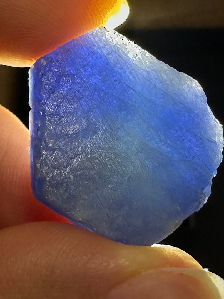Sapphire Albastru regal de top neobișnuit. „Plin de cristale și de înaltă calitate, piesă specială uriașă” - Înălțime: 25 mm - Lățime: 24 mm- 10.01 g #2.1