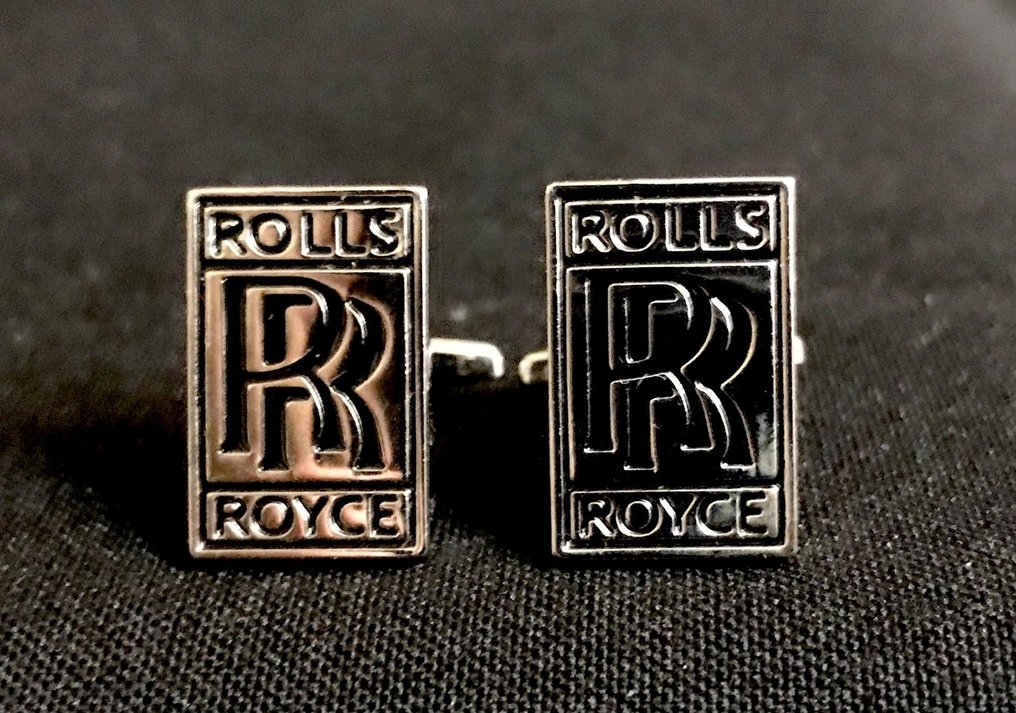 Un magnifico paio di gemelli da camicia in argento placcato 925/000, Rolls Royce, inglesi, con - Gemelli #3.2
