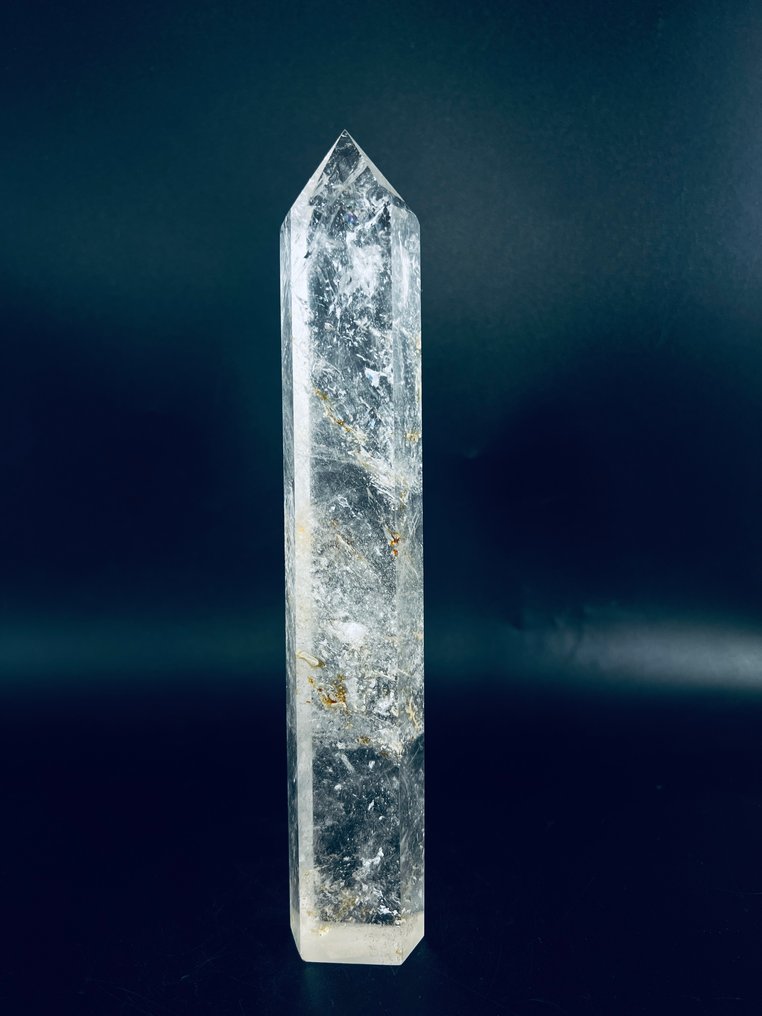 Premium Clear Quartz Crystal Tower Energy cleanser & amplifier - Height: 240 mm - Width: 40 mm- 622 g - (1) #1.0